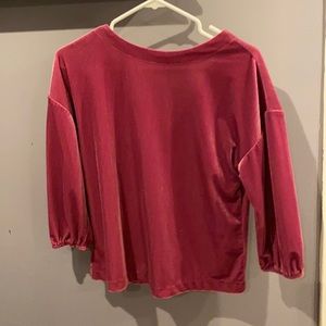 Velour fuchsia shirt
